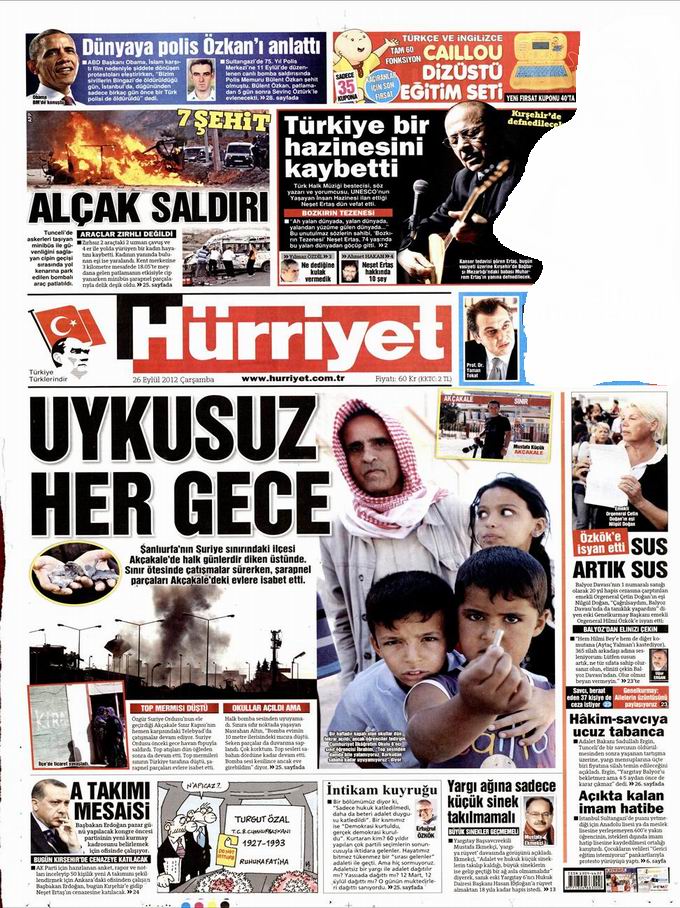 Gazete Manşetleri - 26 Eylül Çarşamba 18