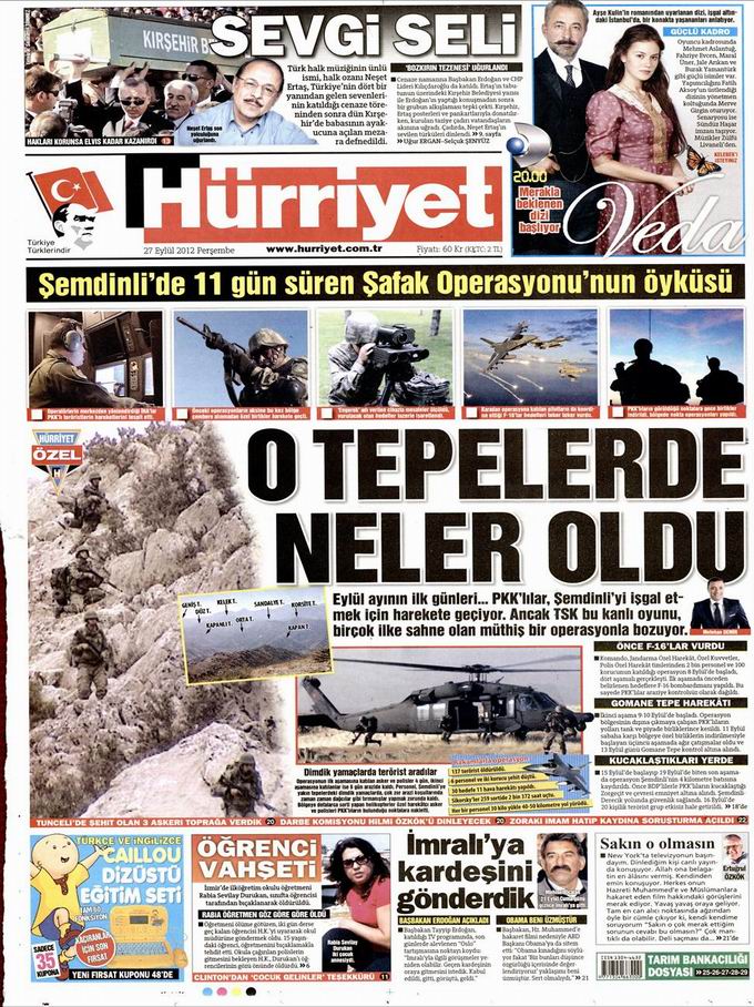 Gazete Manşetleri - 27 Eylül Perşembe 18