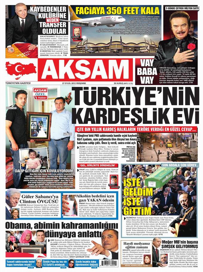 Gazete Manşetleri - 27 Eylül Perşembe 24