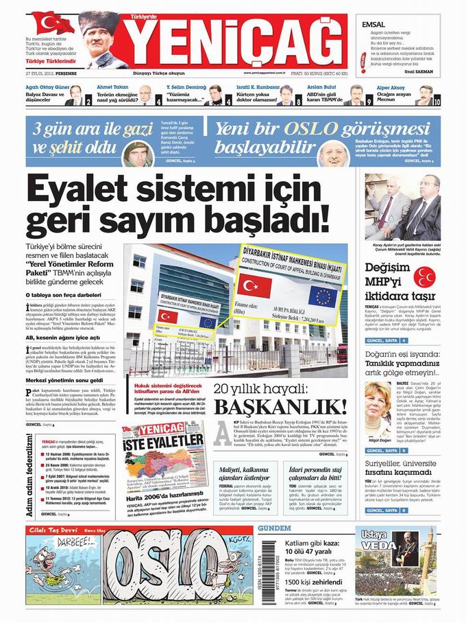 Gazete Manşetleri - 27 Eylül Perşembe 7