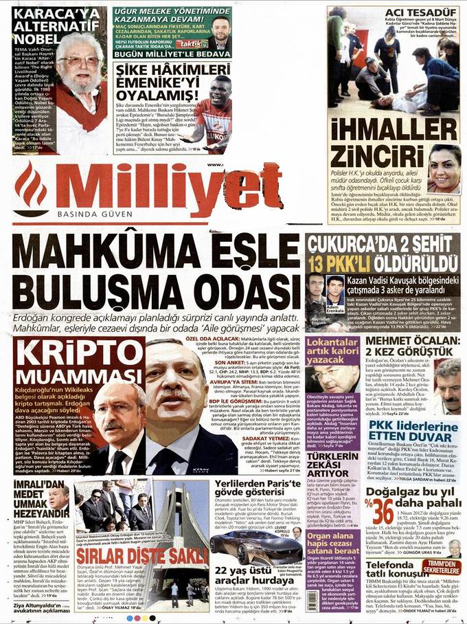 Gazete Manşetleri - 28 Eylül Cuma 15