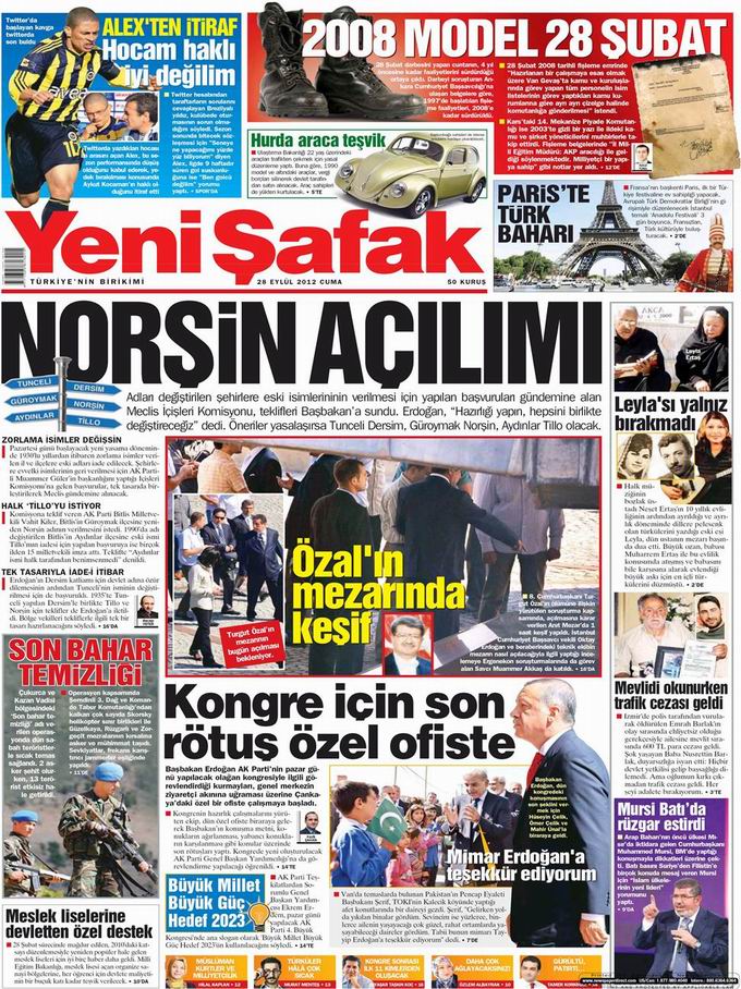 Gazete Manşetleri - 28 Eylül Cuma 2