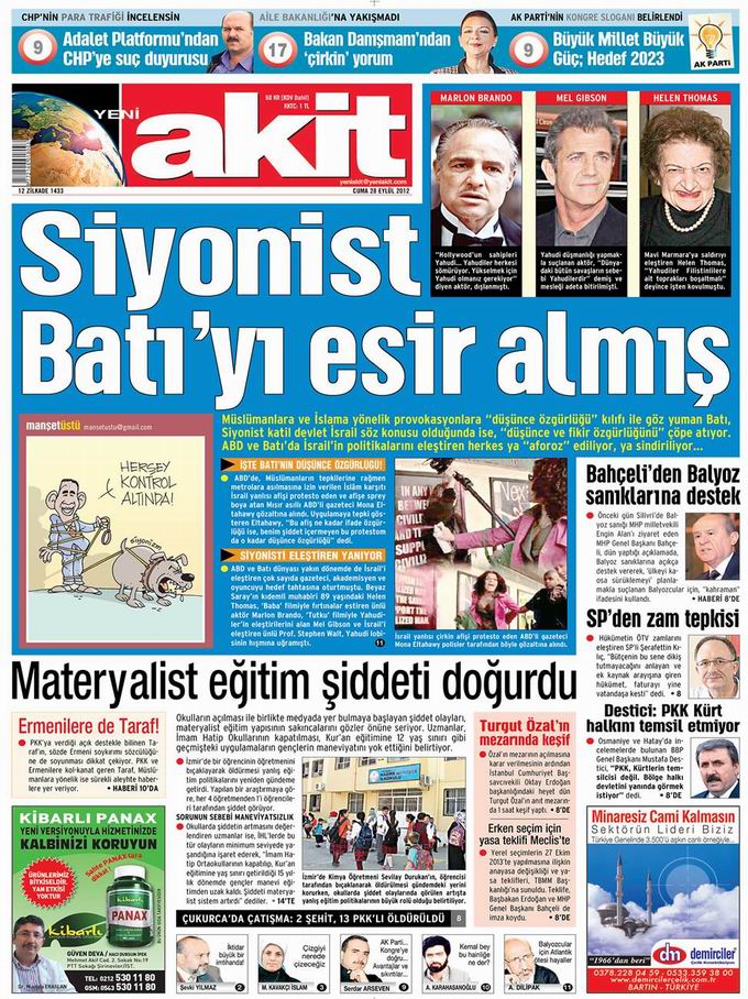 Gazete Manşetleri - 28 Eylül Cuma 4