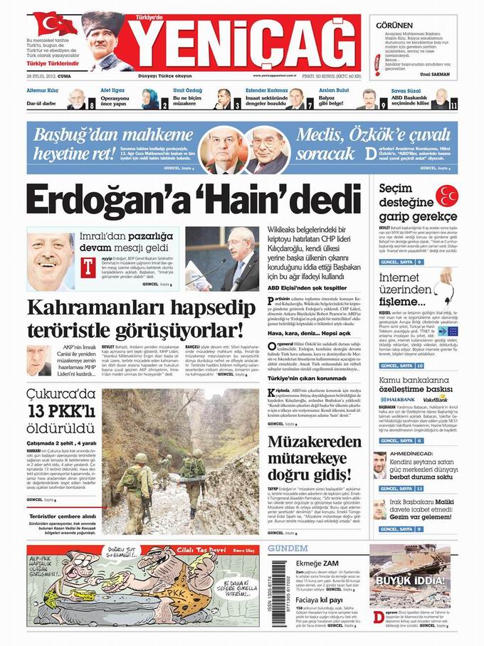 Gazete Manşetleri - 28 Eylül Cuma 7