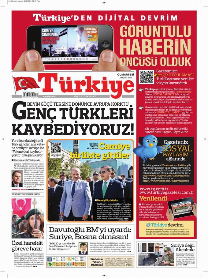 Gazete Manşetleri - 29 Eylül Cumartesi 6