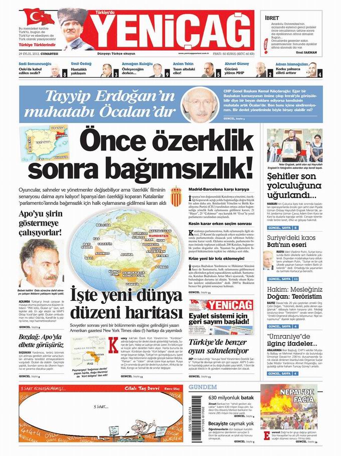 Gazete Manşetleri - 29 Eylül Cumartesi 7