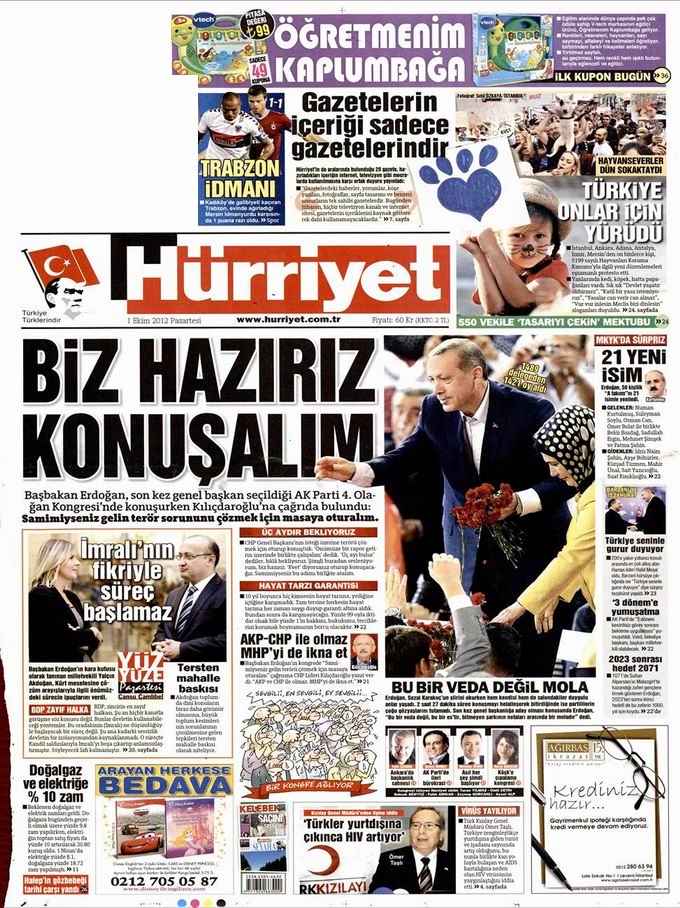 Gazete Manşetleri - 1 Ekim Pazartesi 17