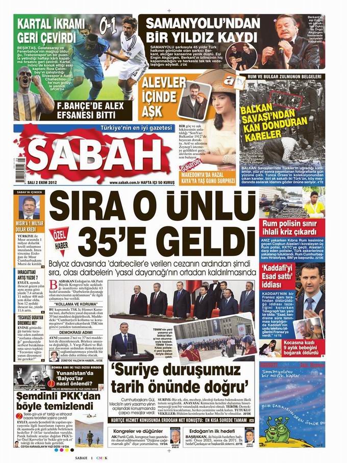 Gazete Manşetleri - 2 Ekim Salı 11