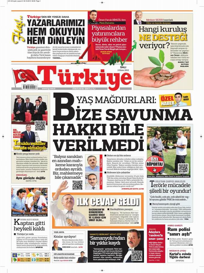 Gazete Manşetleri - 2 Ekim Salı 6