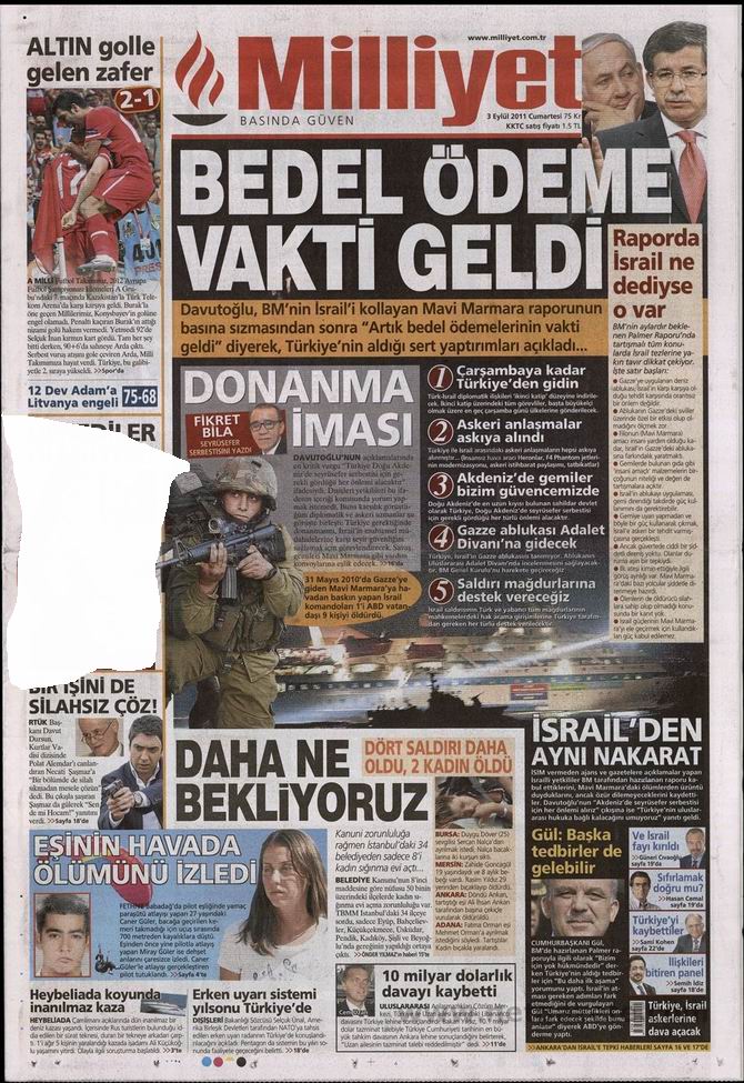 3 Eylül 2011 Gazete Manşetleri 10