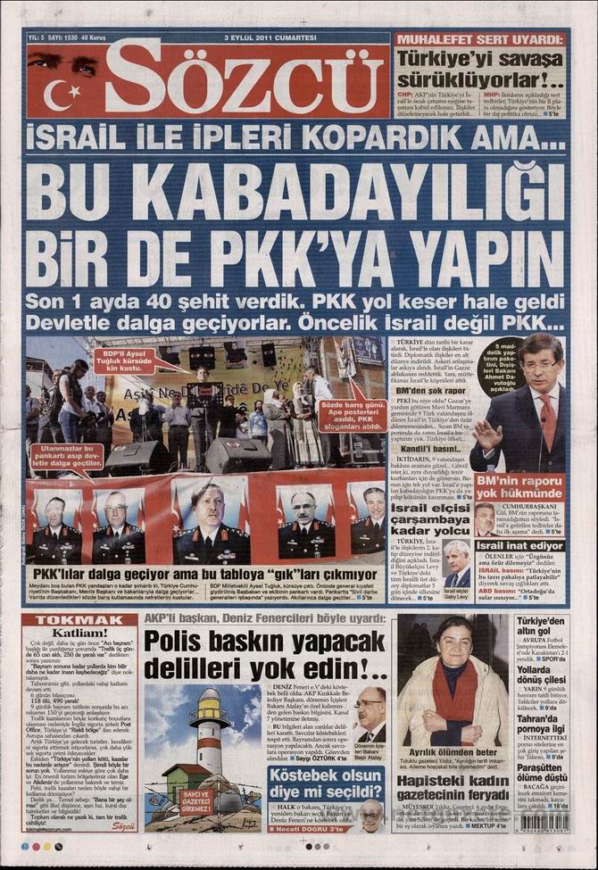 3 Eylül 2011 Gazete Manşetleri 14