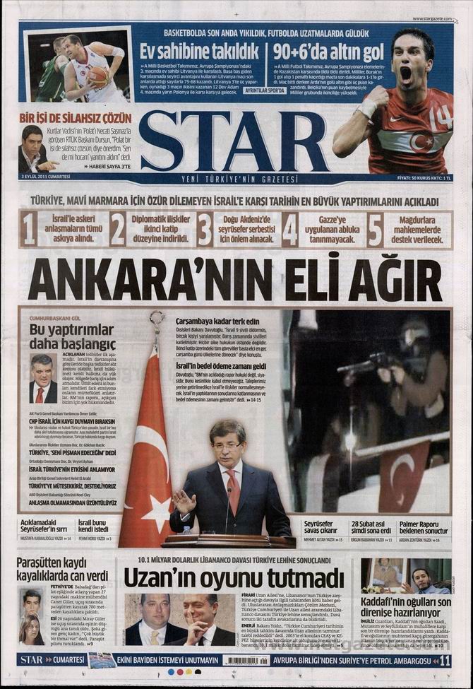 3 Eylül 2011 Gazete Manşetleri 15