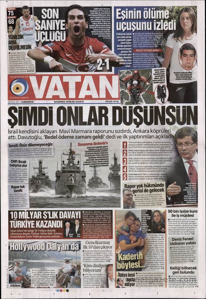 3 Eylül 2011 Gazete Manşetleri 18