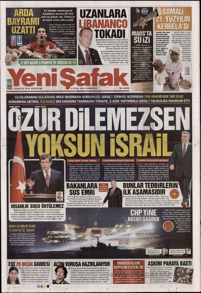 3 Eylül 2011 Gazete Manşetleri 20