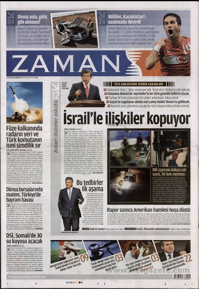 3 Eylül 2011 Gazete Manşetleri 21