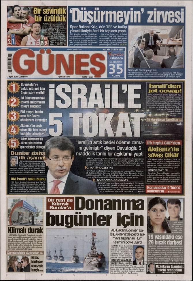 3 Eylül 2011 Gazete Manşetleri 6