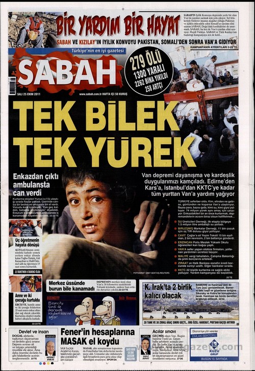 Gazete Manşetleri - 25 Ekim 2011 14
