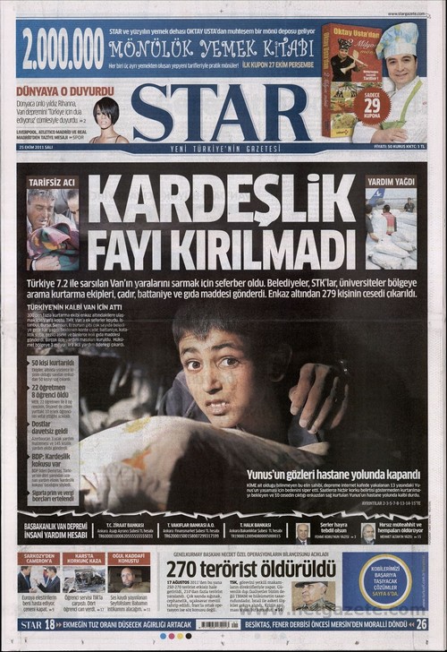 Gazete Manşetleri - 25 Ekim 2011 15