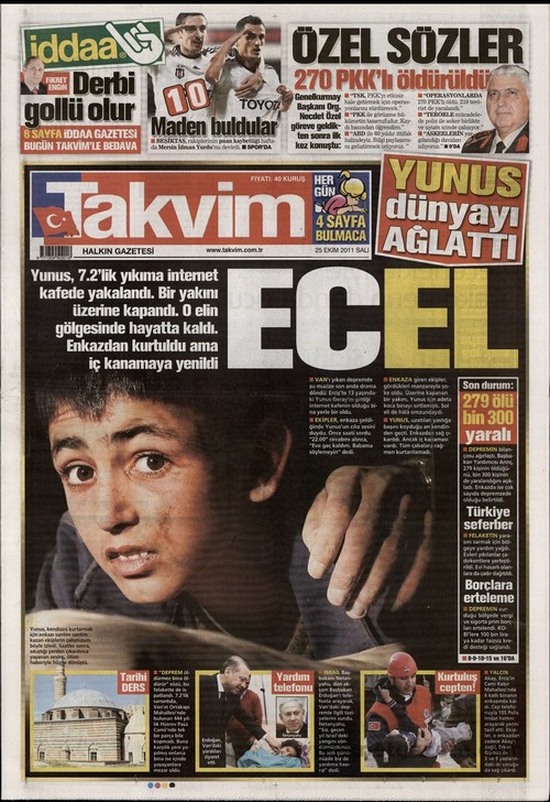 Gazete Manşetleri - 25 Ekim 2011 16