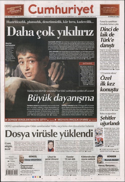 Gazete Manşetleri - 25 Ekim 2011 5