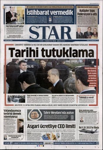 Başbuğ'un Tutuklanması Manşetlere Böyle Yansıdı 12