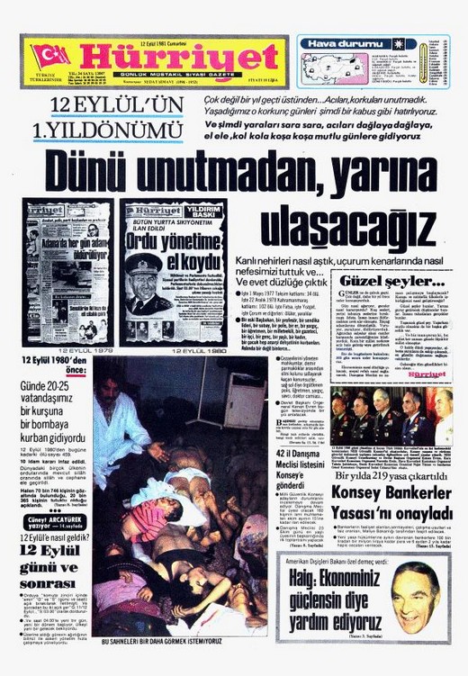 12 Eylül Darbesi Gazete Manşetleri 5