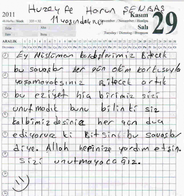 Sivaslı Çocuklardan Suriyeli Kardeşlerine Mektup! 1