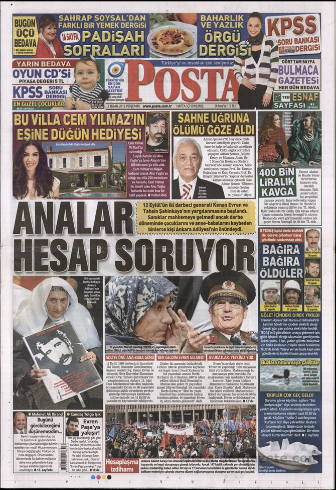 Gazete Manşetlerinde 12 Eylül Davası 10