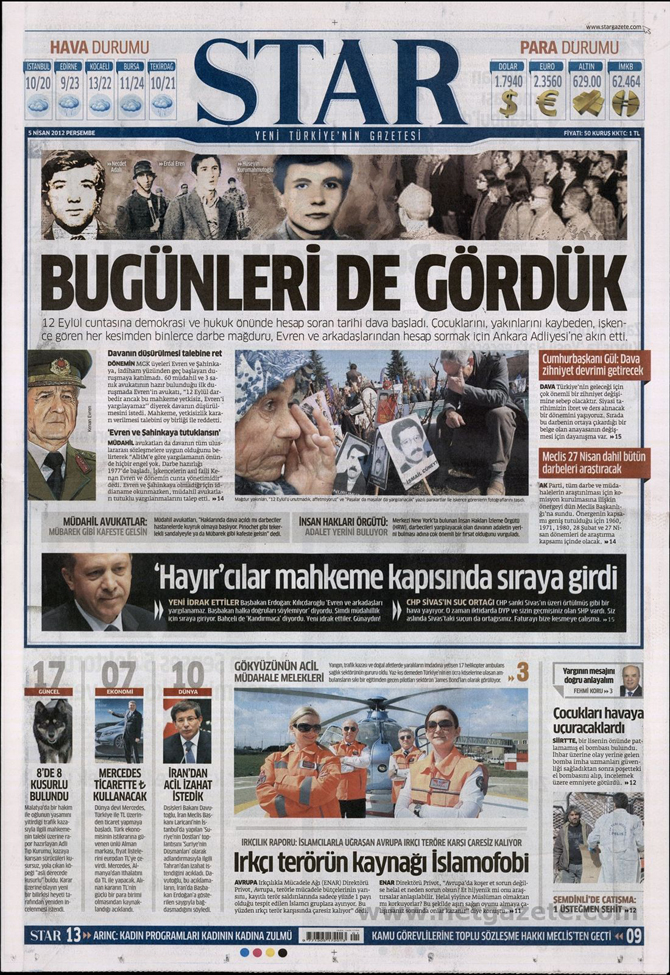 Gazete Manşetlerinde 12 Eylül Davası 14