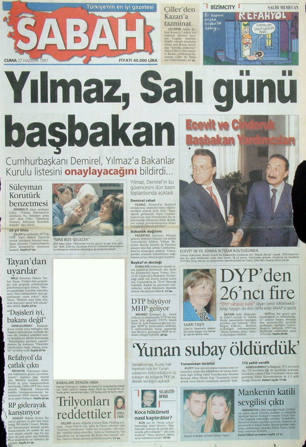 28 Şubat'ın Unutulmaz Manşetleri 16
