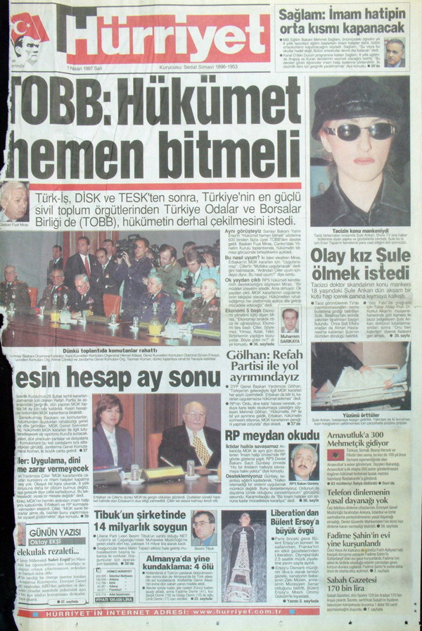 28 Şubat'ın Unutulmaz Manşetleri 31