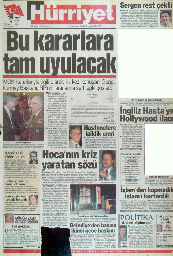 28 Şubat'ın Unutulmaz Manşetleri 42