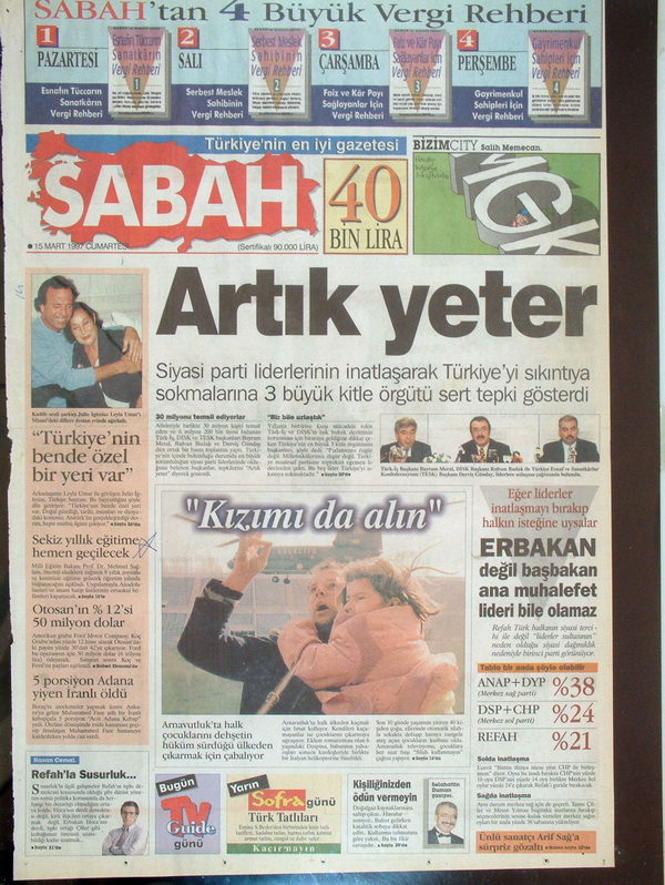 28 Şubat'ın Unutulmaz Manşetleri 43