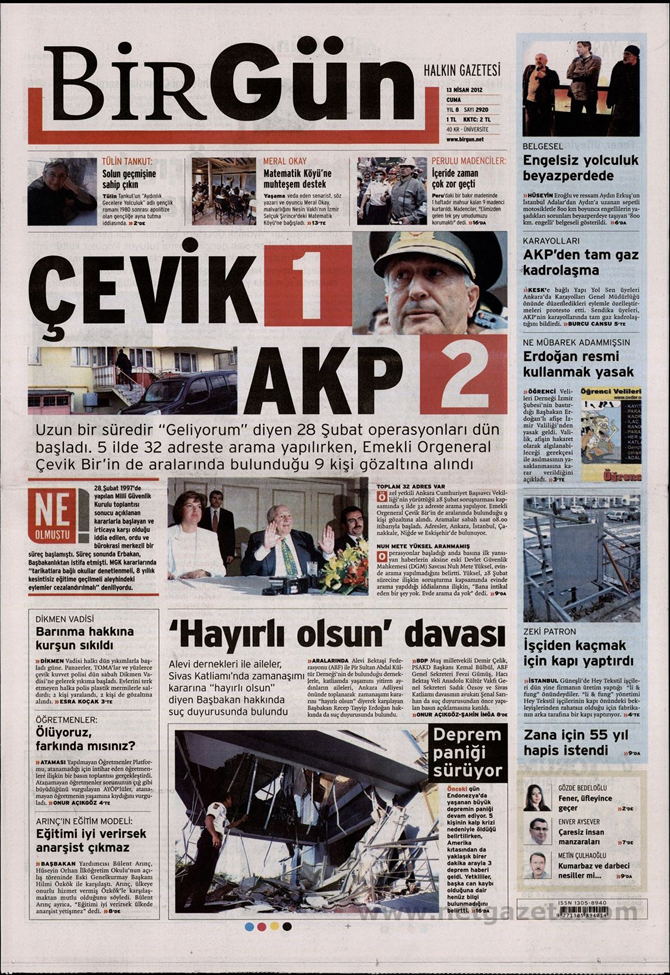 Gazete Manşetlerinde 28 Şubat Operasyonu 2