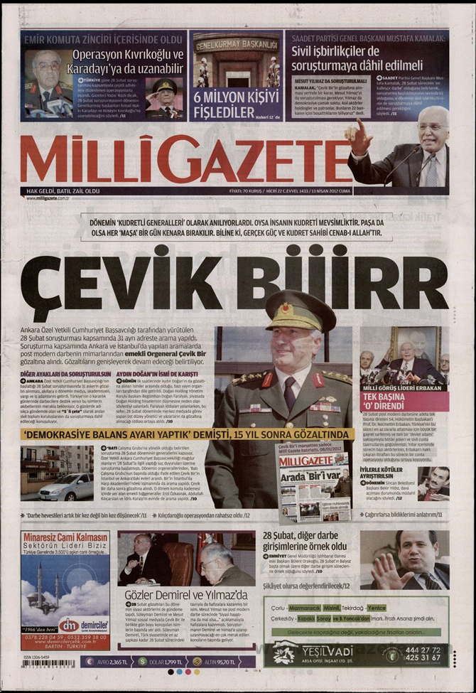 Gazete Manşetlerinde 28 Şubat Operasyonu 8