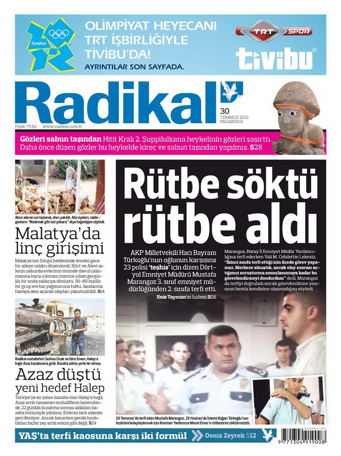 Gazete Manşetleri - 30 Temmuz 2012 12