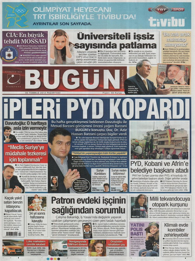 Gazete Manşetleri - 30 Temmuz 2012 3