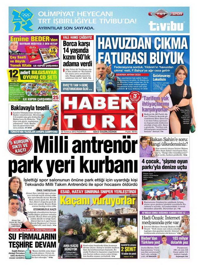 Gazete Manşetleri - 30 Temmuz 2012 6
