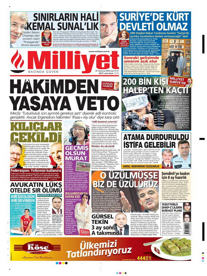 Gazete Manşetleri - 31 Temmuz 2012 10