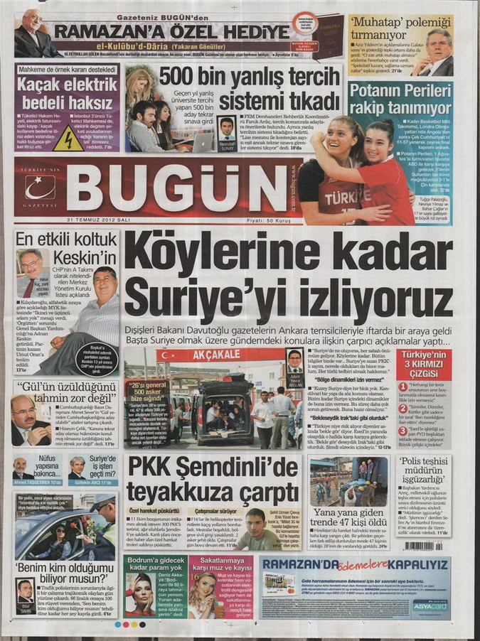 Gazete Manşetleri - 31 Temmuz 2012 3