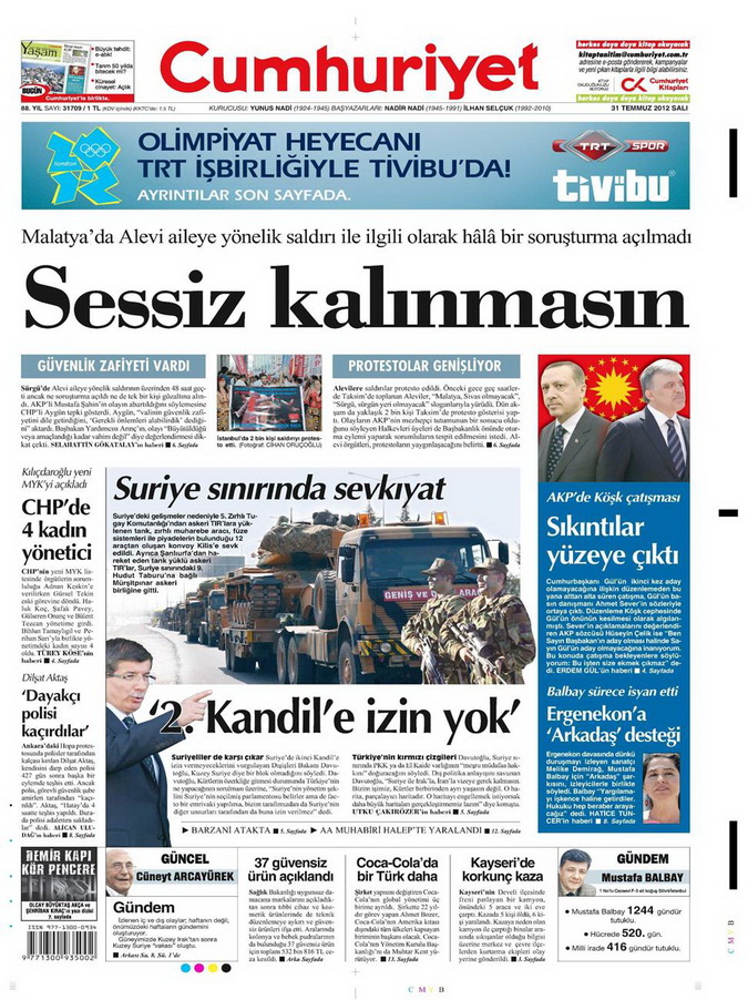 Gazete Manşetleri - 31 Temmuz 2012 4