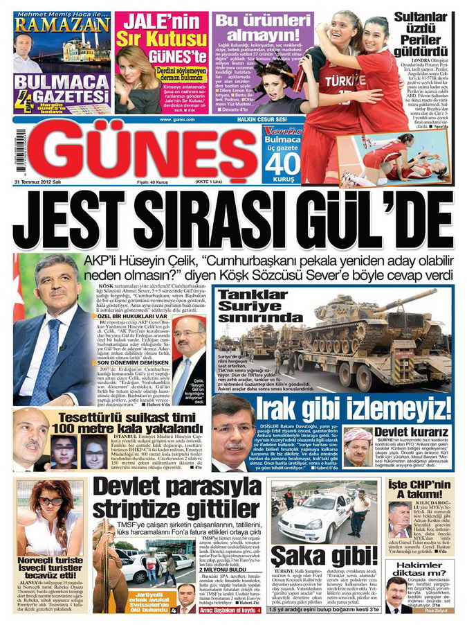 Gazete Manşetleri - 31 Temmuz 2012 5