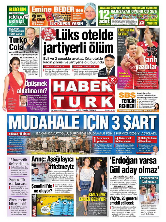 Gazete Manşetleri - 31 Temmuz 2012 6