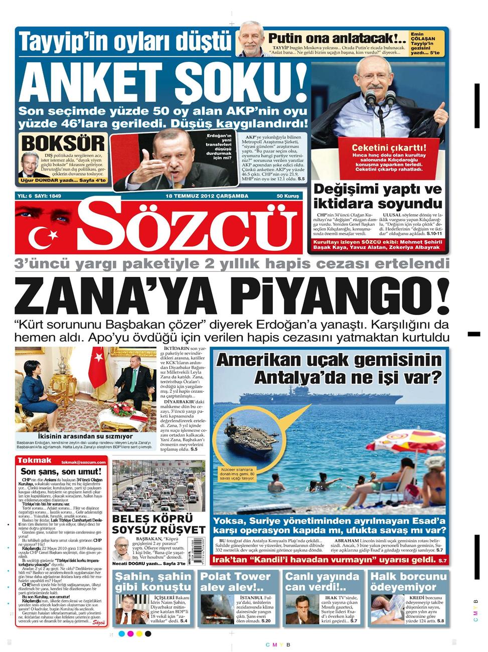 Gazete Manşetleri - 18 Temmuz 2012 12