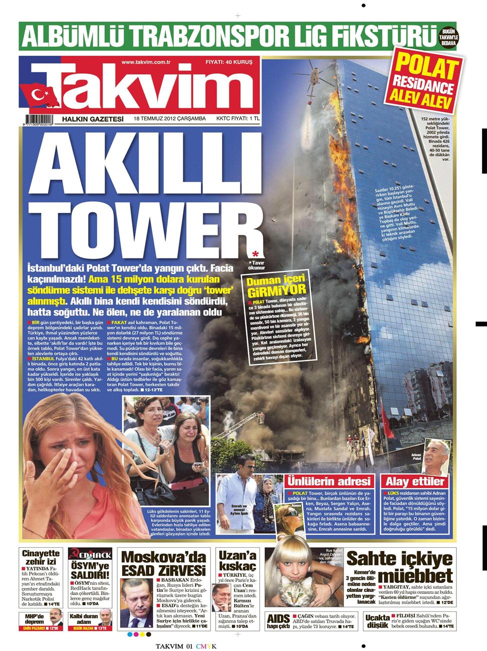 Gazete Manşetleri - 18 Temmuz 2012 14