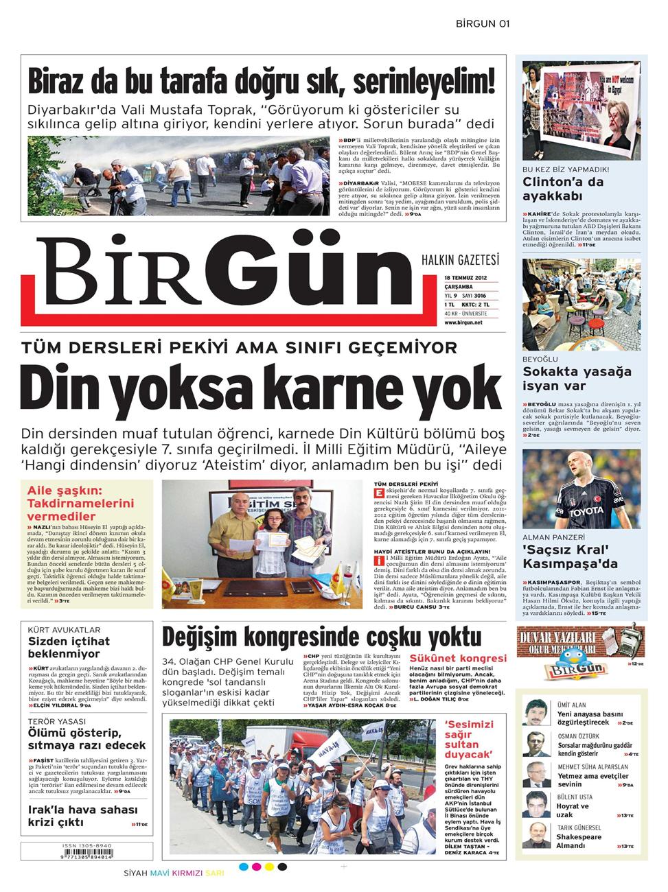 Gazete Manşetleri - 18 Temmuz 2012 2