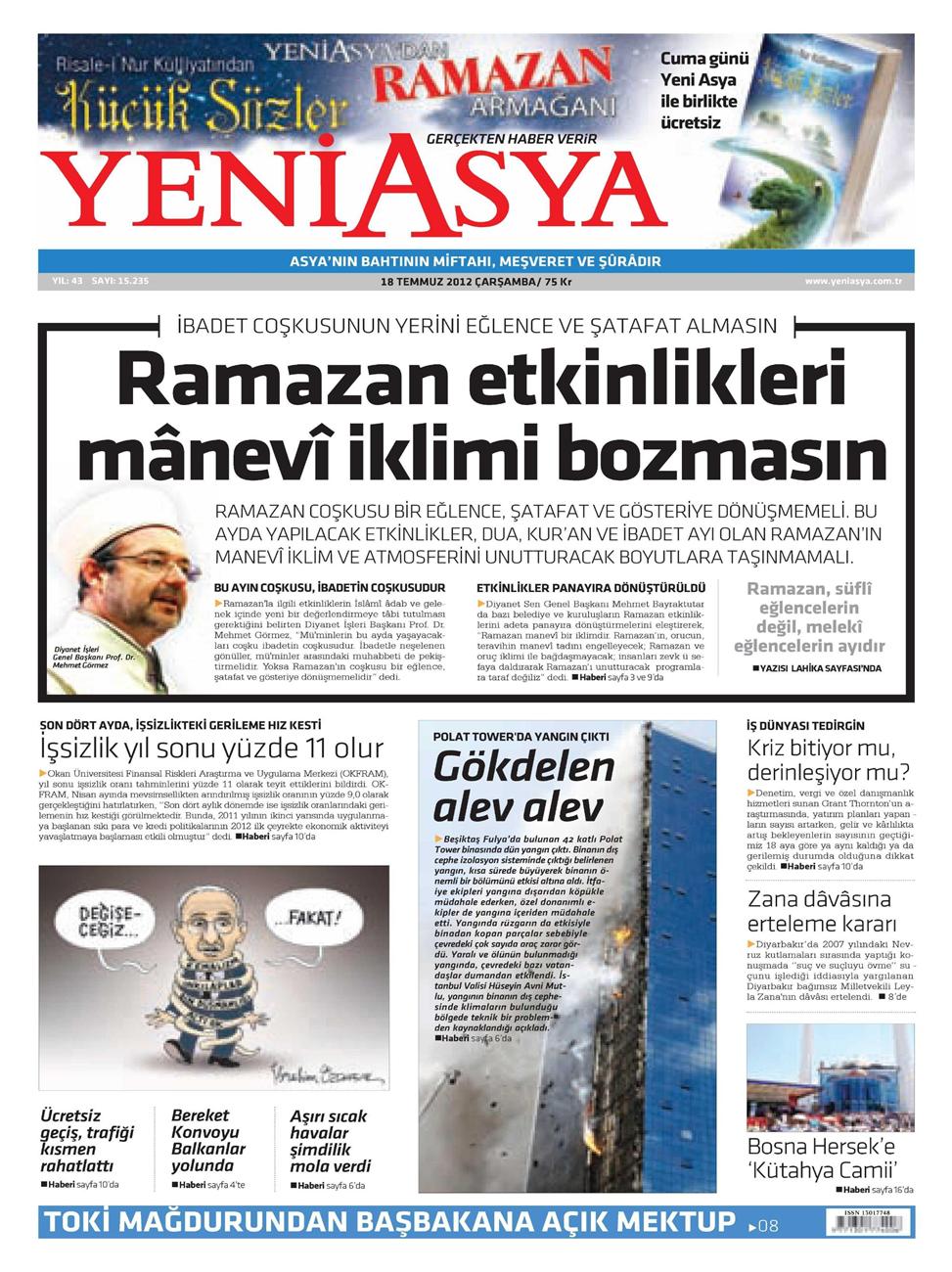 Gazete Manşetleri - 18 Temmuz 2012 20