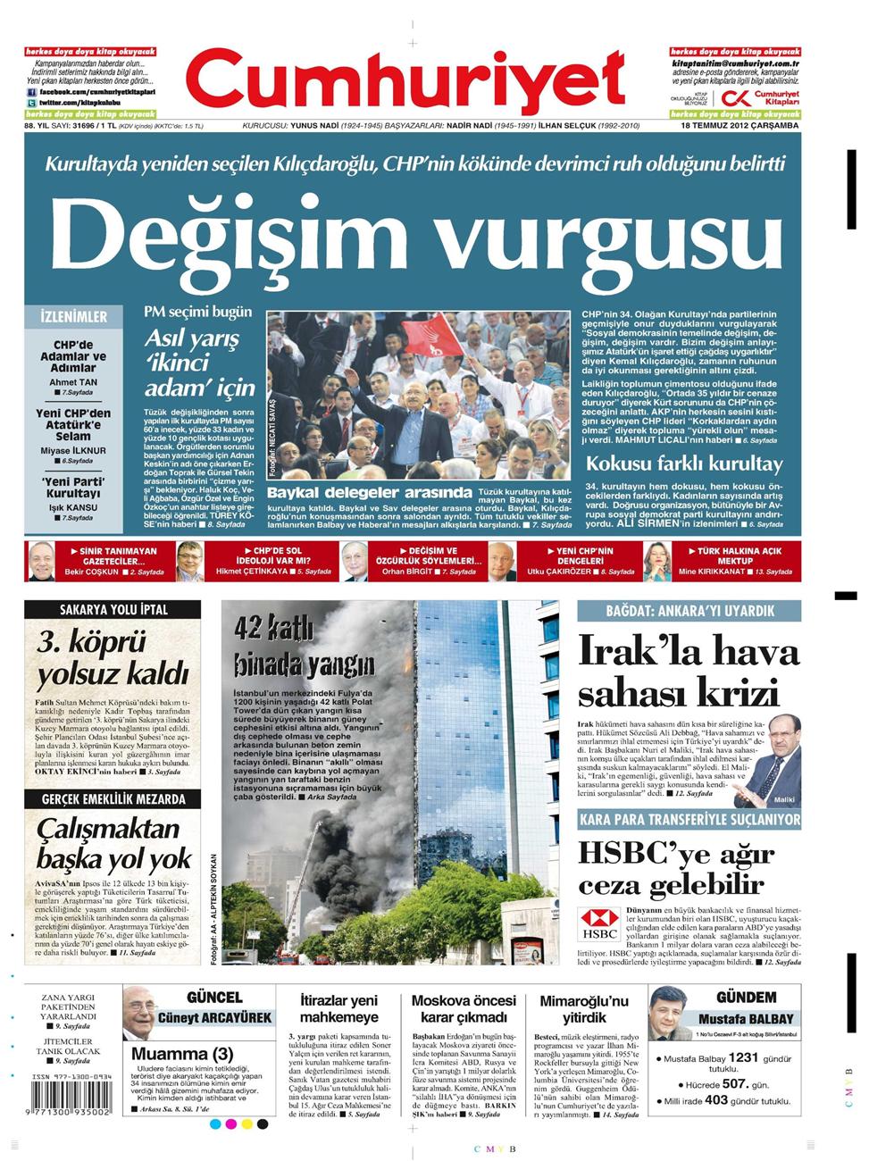 Gazete Manşetleri - 18 Temmuz 2012 4