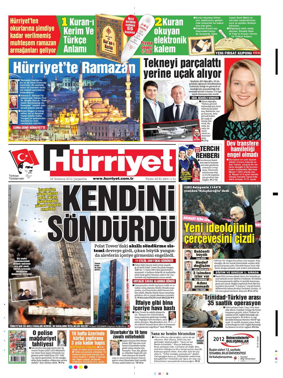 Gazete Manşetleri - 18 Temmuz 2012 6