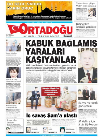 Gazete Manşetleri - 19 Temmuz 2012 10